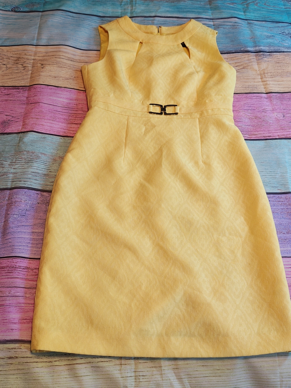 Size 6 Chelsea Rose Yellow Dress #1183